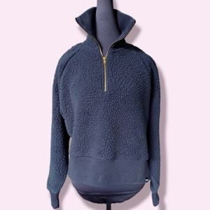 Pink Victoria's Secret Sherpa Crop Pullover